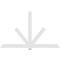 Ekena Millwork Kennewick Architectural Grade PVC Gable Bracket, 108"W x 67 1/2"H x 2"D x 6"F, 15/12 Pitch GBP108X68X0206KEN00 - alternate 2